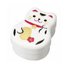Boîte Bento Maneki-neko Blanc 2 Étages Tatsumiya Import Japon