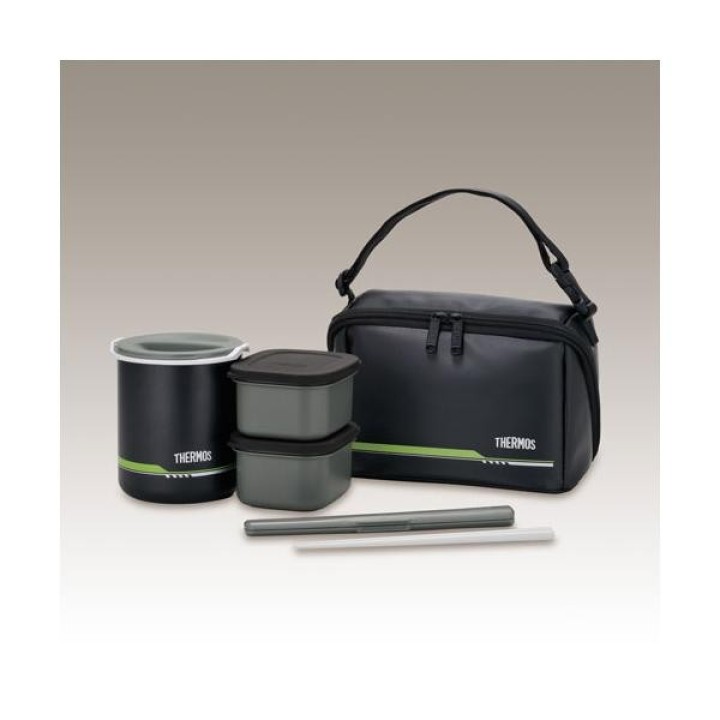 THERMOS DBQ-502 Boîte Bento Isotherme 1 Gō Noir Mat Japon