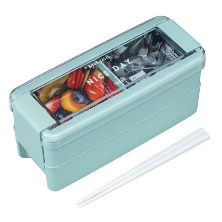 Lustroware 2-stöckige Bento-Box Mint 680ml Japanischer Import