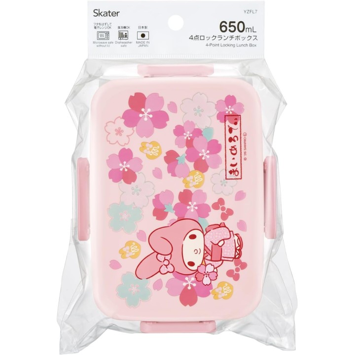 Skater My Melody Sanrio Bento Box 650ml Design Sakura Giapponese