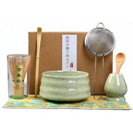 Traditionelles Matcha-Set für die Teezeremonie, 7-teilig, Grün-2 | Japanzon