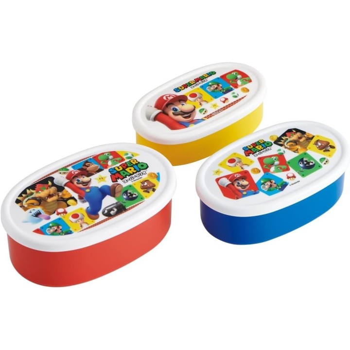 Boîte à bento « Skater Super Mario 23 » avec couvercle moelleux – Importée du Japon