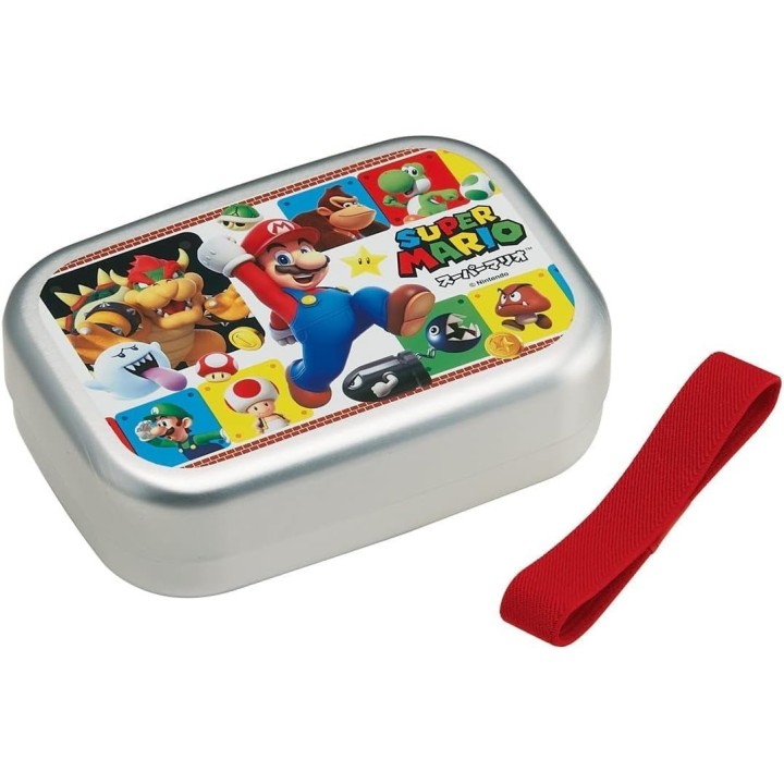 Boîte à bento « Skater Super Mario 23 » avec couvercle moelleux – Importée du Japon