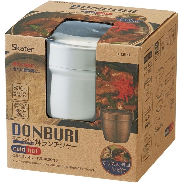 Skater 800ml Vakuum Lunch Jar Donburi - Japanischer Import