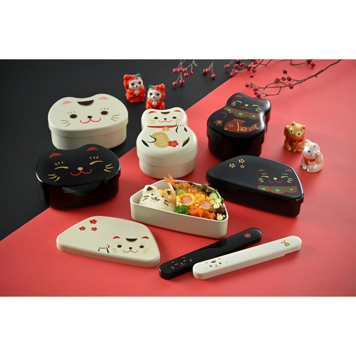 Boîte Bento Mont Fuji Maneki Neko 460ml HAKOYA - Import Japonais