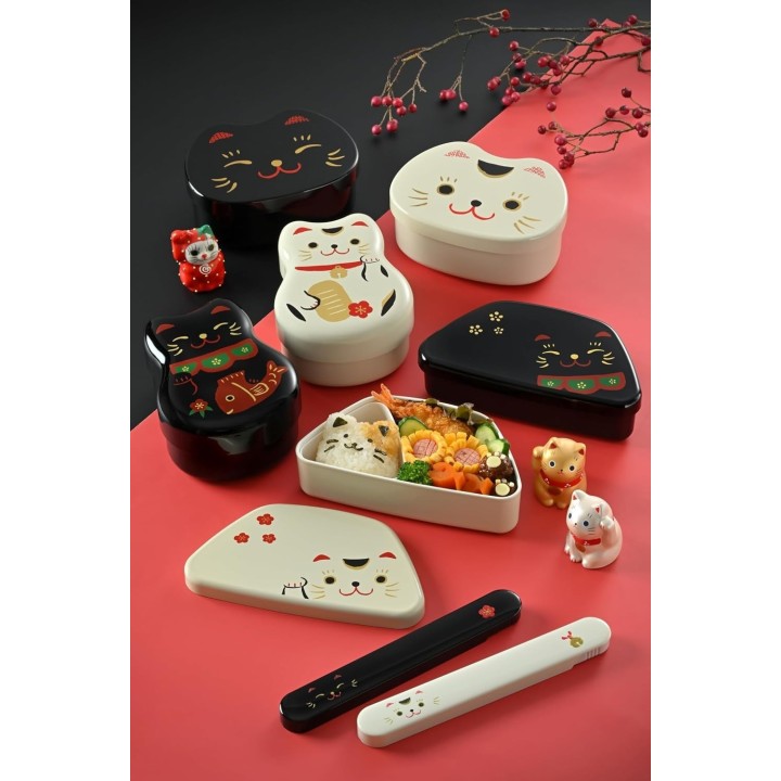 Boîte Bento Mont Fuji Maneki Neko 460ml HAKOYA - Import Japonais