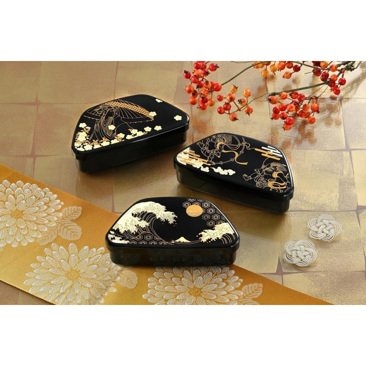HAKOYA Boîte Bento Fuji Onigiri 460ml Maki-e Japonaise Authentique
