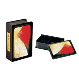Bento Livre Mont Fuji Rouge 650ml Maki-e Yamanaka-nuri Japon