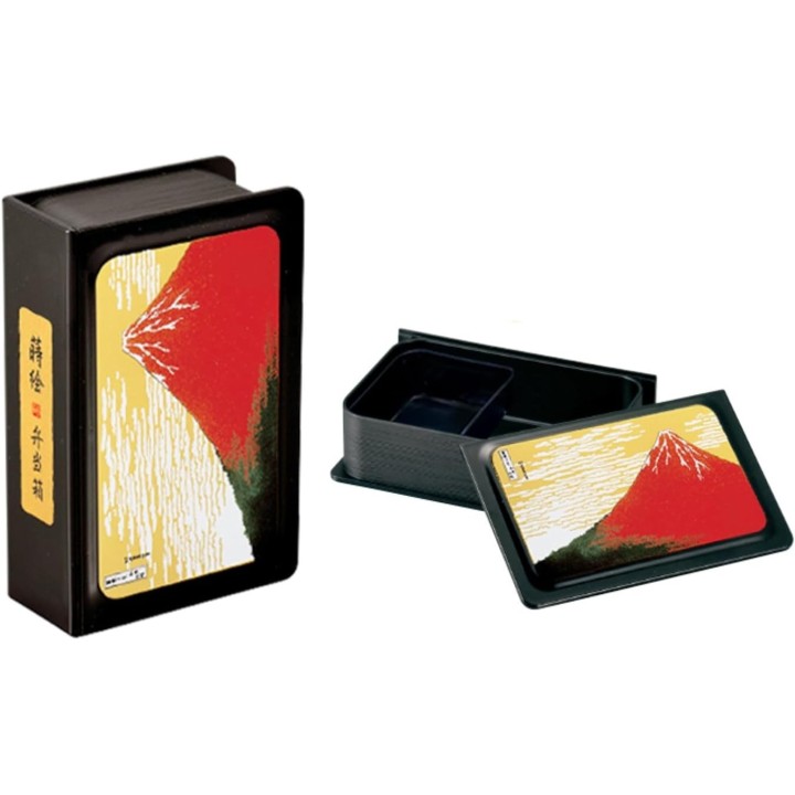 Bento Livre Mont Fuji Rouge 650ml Maki-e Yamanaka-nuri Japon