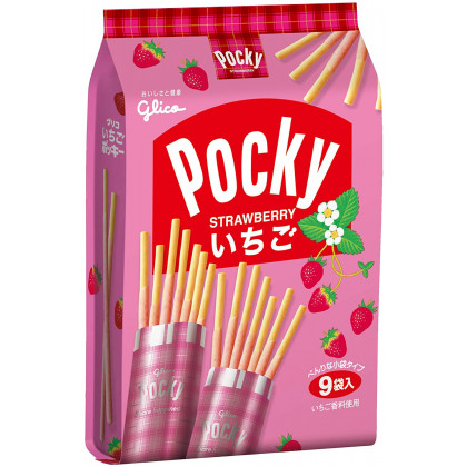GLICO - Strawberry Pocky - 9 packs