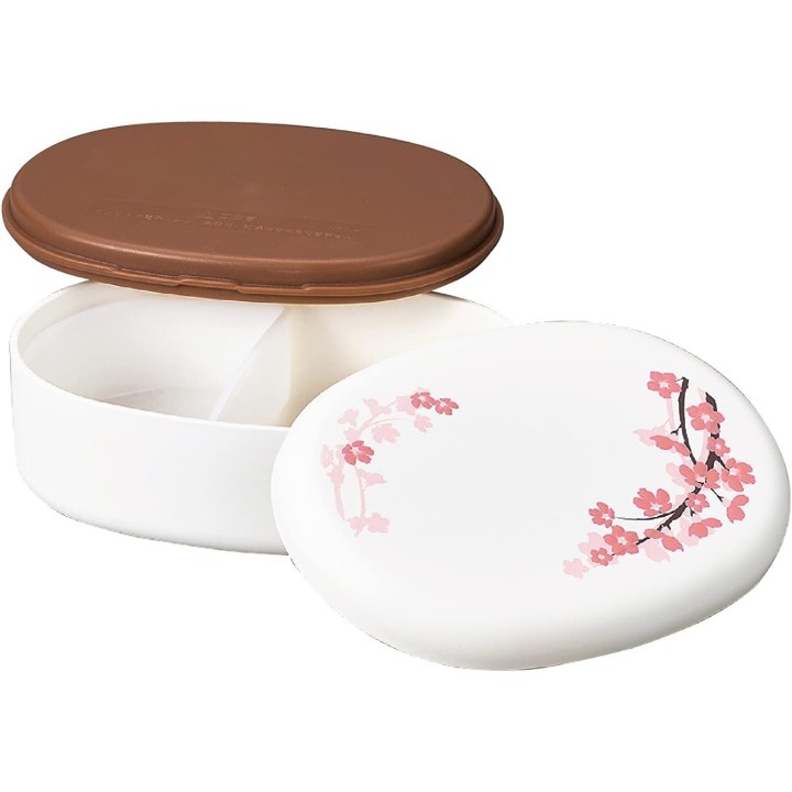 Tatsumiya SAKURA Caja Bento Ovalada Rosa 480ml Import Japón