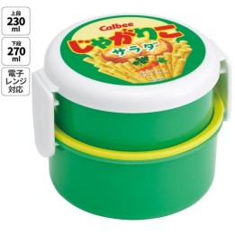 SKATER Bento Redondo 2 Pisos 500ml Jagariko Salad Made in Japan