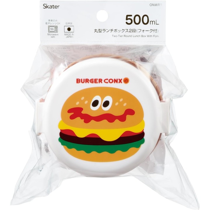 Skater Burger Conx Boîte Bento Ronde 500ml Import Japon