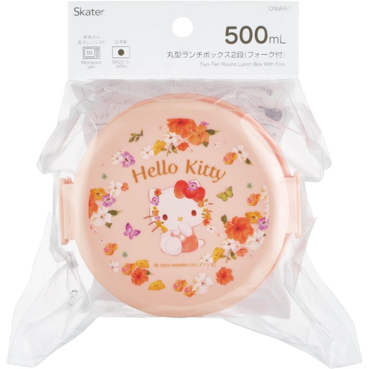 Skater Boîte Bento Hello Kitty 500ml 2 Étages Import Japonais