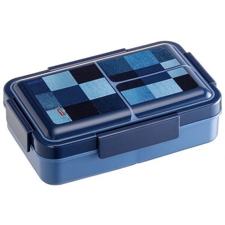 Skater Caja Bento 850ml Antibacteriana Diseño Denim Import Japón