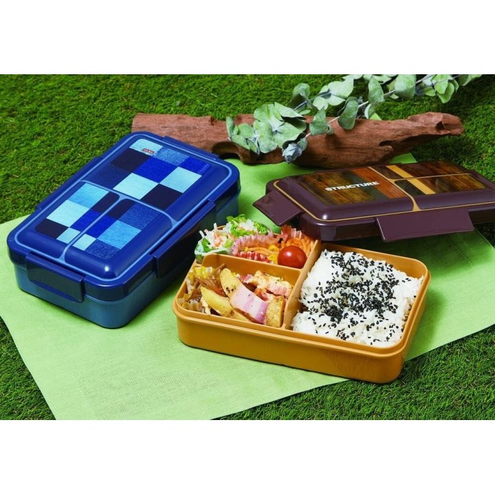 Skater Caja Bento 850ml Antibacteriana Diseño Denim Import Japón