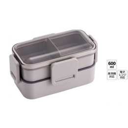 Skater Dome Bento Box 600ml Smoky Grey Made in Japan PFLW4-A
