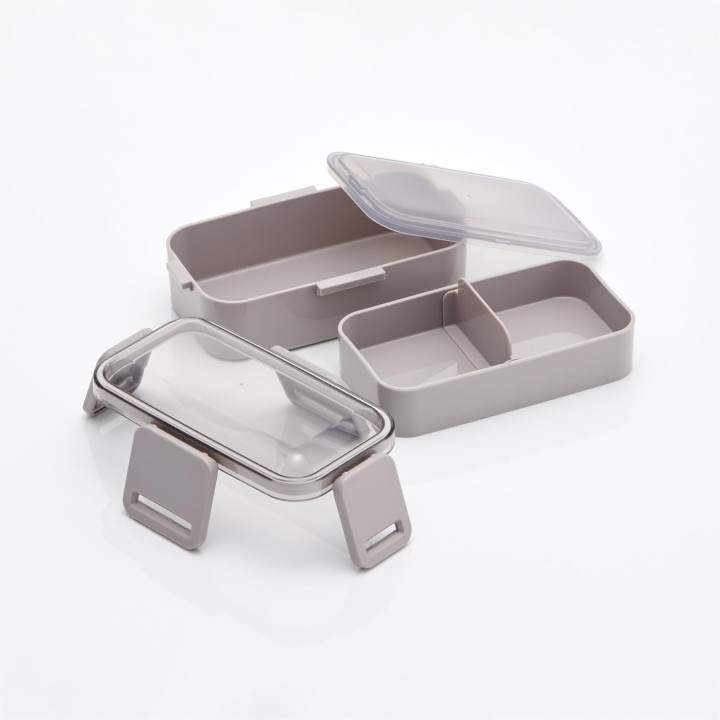 Skater Dome Bento Box 600ml Smoky Grey Made in Japan PFLW4-A