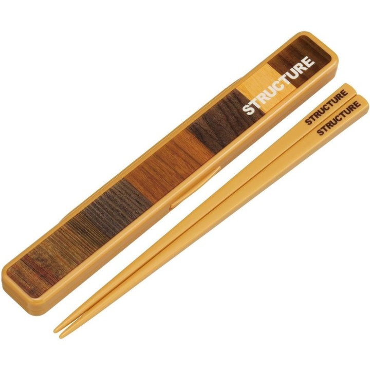 Skater Bento Dôme 870ml Marron Structure Bois - Import Japon
