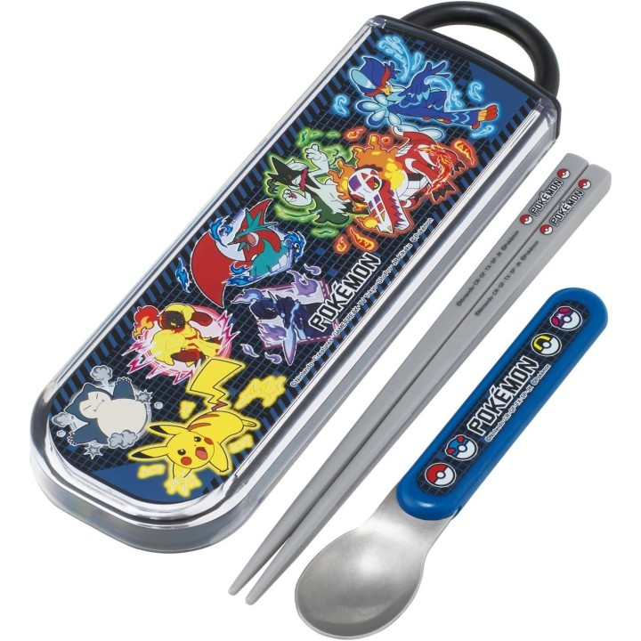 SKATER Set Trio Pokémon Bento Bacchette Cucchiaio Forchetta - JP