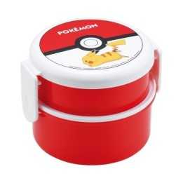 Fiambrera redonda de dos compartimentos «Poké Ball» con motivo de Pokémon Skater, 500 ml. Fabricada en Japón