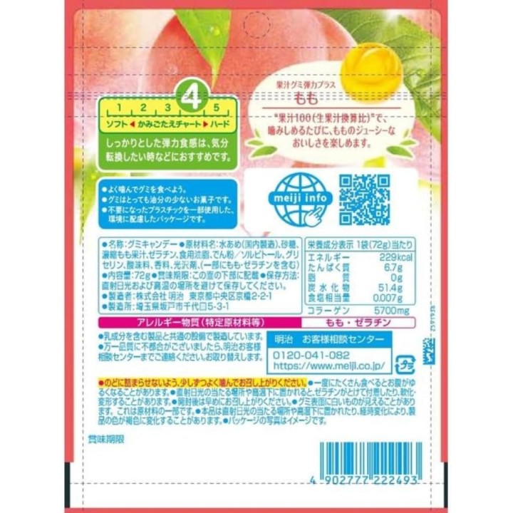 Meiji Kaju Gumi Pfirsich - Japanischer Import | Cookingsan