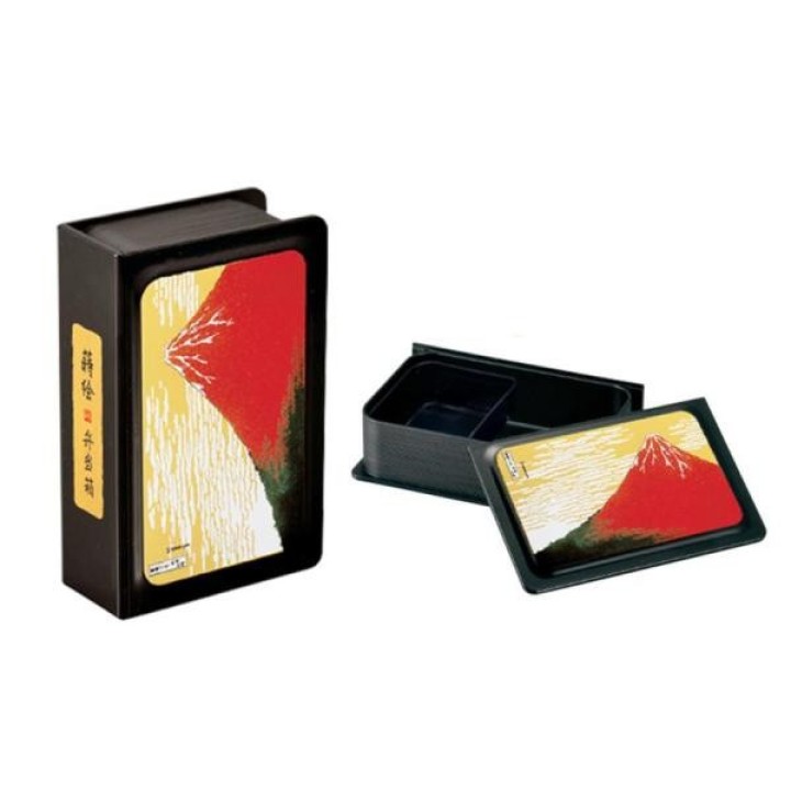 Bento Livre Mont Fuji Rouge 650ml Maki-e Yamanaka-nuri Japon