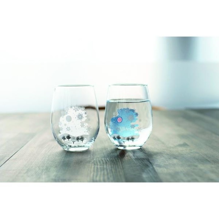Verres Magiques - L62 x P62 x H102 - Flocons Hiver - Marumo Takagi - Cooking San