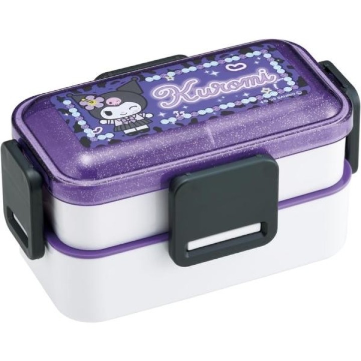 Bento Box 2 Piani Kuromi Sanrio 600ml Skater - Importazione Giappone