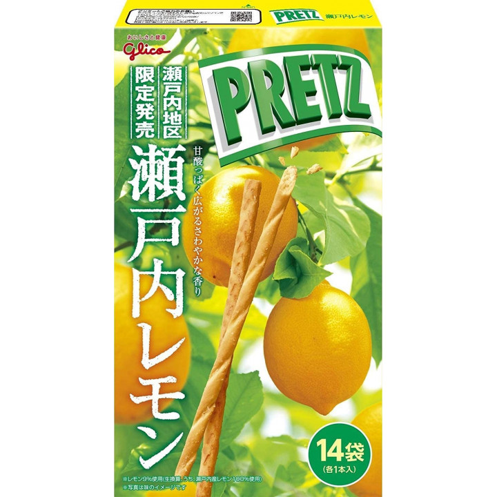 GLICO - GIANT PRETZ Lemon from Setouchi - 14 packs