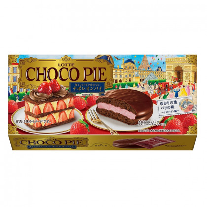 LOTTE - Choco Pie - Mille-Feuille Strawberry & Chocolate
