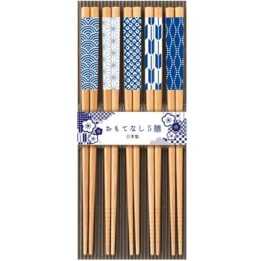 SUNLIFE - Baguettes à motifs japonais (5 paires)