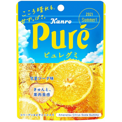 KANRO - Puré Bonbons au Soda à l'Amanatsu 56g