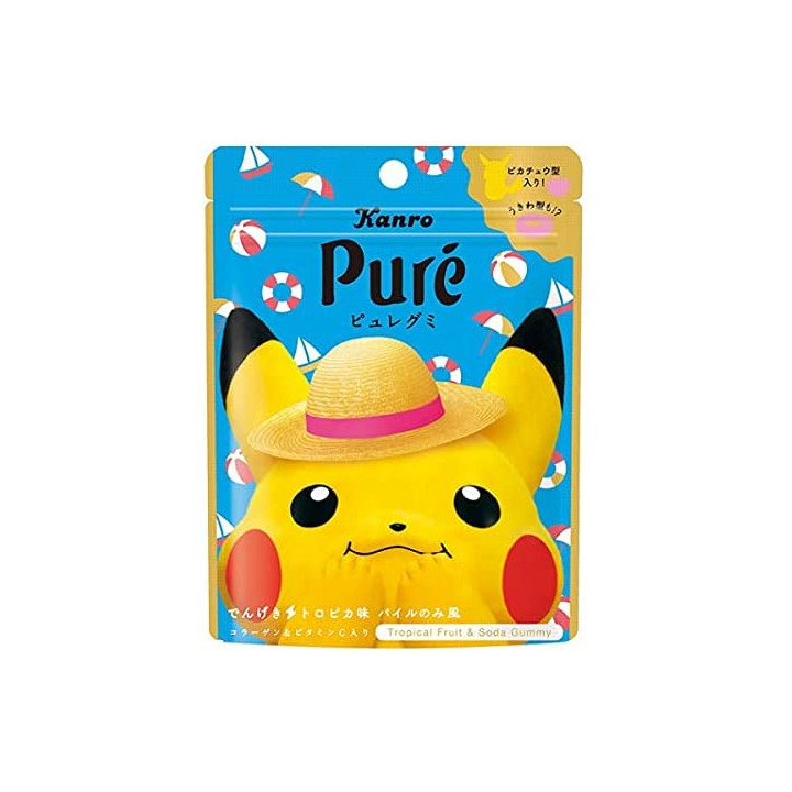 KANRO - Puré Pokémon Tropical Flavour Gummies 56g