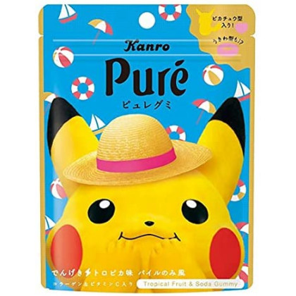 KANRO - Puré Pokémon Tropical Flavour Gummies 56g