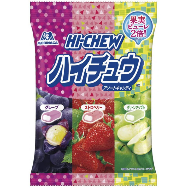 MORINAGA - HI-CHEW - Grape, Strawberry & Green Apple Gummies 94g