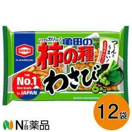 KAMEDA SEIKA - Crackers de Riz Kaki no Tane Wasabi 6 sachets de 182g