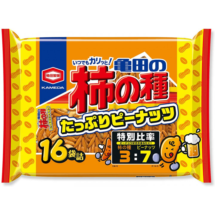KAMEDA SEIKA - Rice Crackers Kaki no Tane 16 bags of 35g