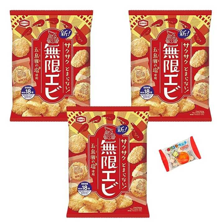 KAMEDA SEIKA - Crackers de Riz Goût Crevette - Mugen Ebi 83g