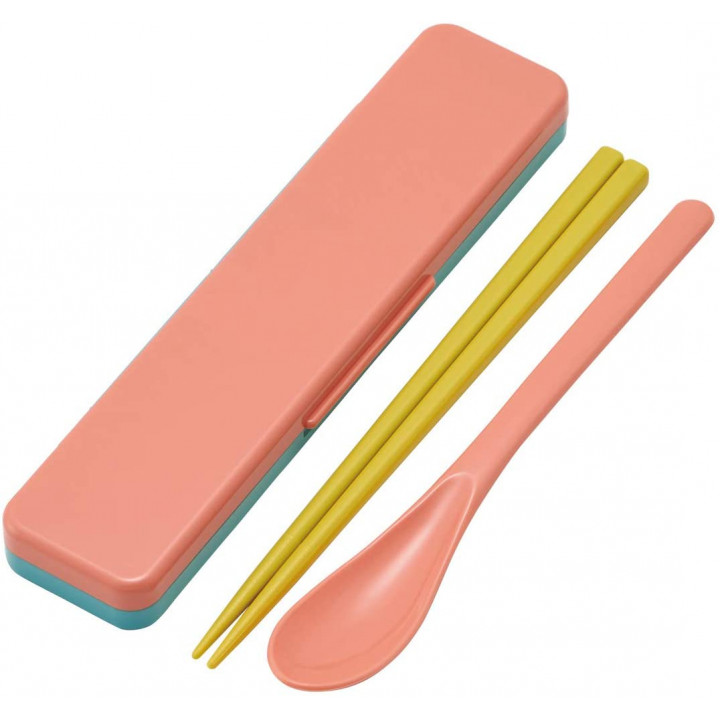SKATER - Yellow & Pink Bento Chopsticks & Spoon CCS3SAAG