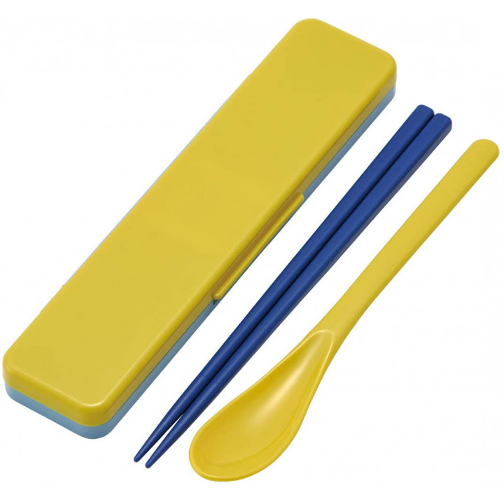 SKATER - Yellow & Blue Bento Chopsticks & Spoon CCS3SAAG