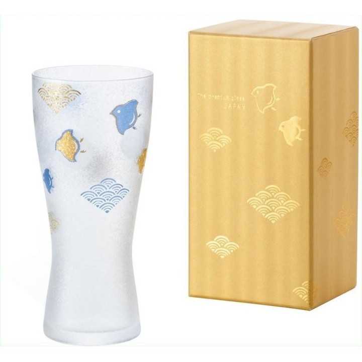 ADERIA - Verre à Bière - Vagues & Oiseaux (Nami Chidori) 6662