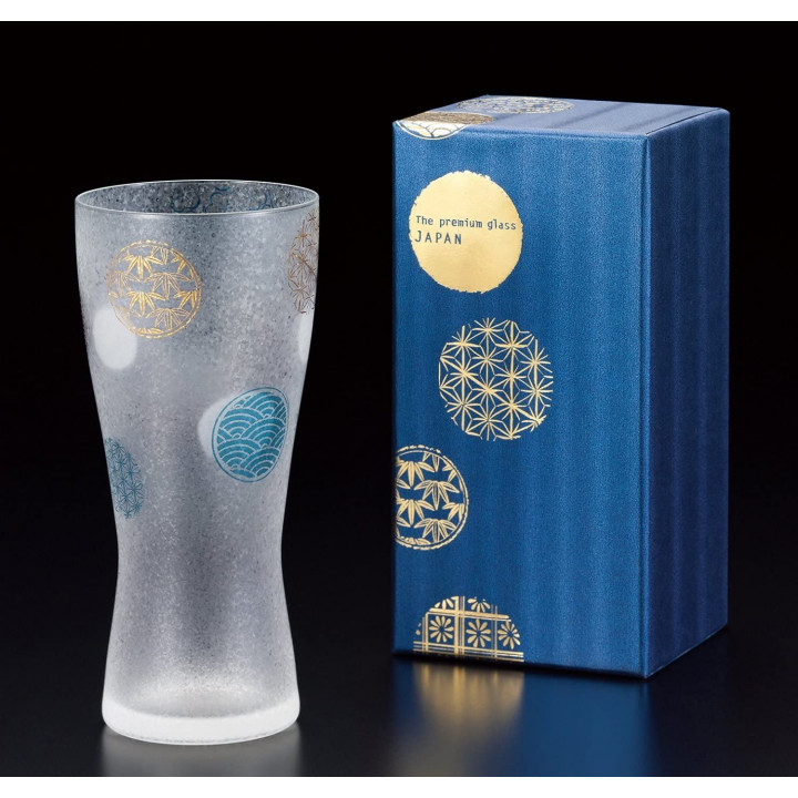 ADERIA - Beer Glass - Japanese Patterns (Marumon) 6593