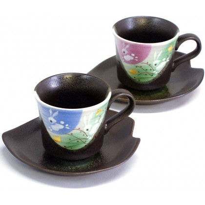 INO SEIHOU - Tasses à Café & Coupelles en Kutani-Yaki