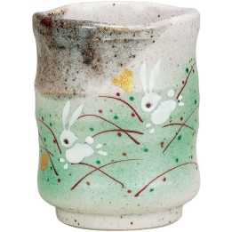 INO SEIHOU - Verre à Thé en Kutani-Yaki - Lapins