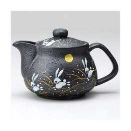 INO SEIHOU - Kutani-Yaki Tea Pot & Infuser - Rabbits