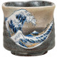 INO SEIHOU - Verre à Thé en Kutani-Yaki - Hokusai