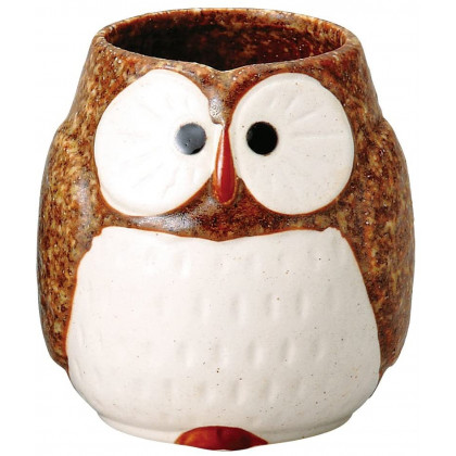 YAMASA-SAKAI - SOBOUGAMA Tea Cup - Brown Owl