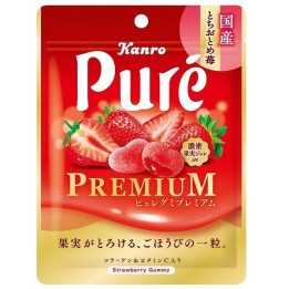 KANRO - Puré Premium - Bonbons à la Fraise 54g