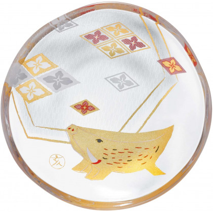 ADERIA - Small Plate Zodiac Signs - The Boar/The Pig 6012